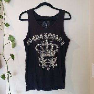 Vegas Royalty established 1982 bedazzled y2k tank